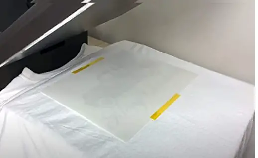 heat tape on the top and bottom of the transfer paper